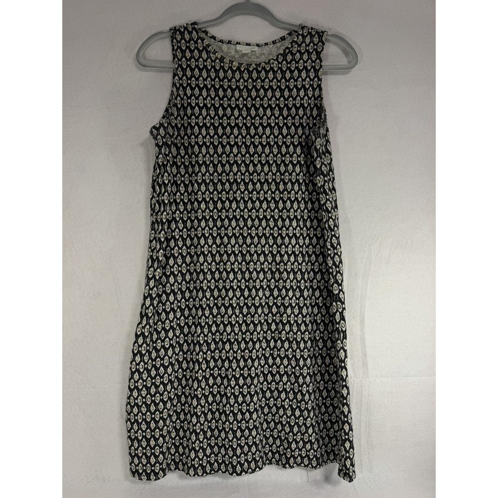 J. Jill sleeveless shift dress, Black And White Geometric Pattern, Petite Small